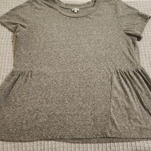 Gray Women's Top - SIZE L - Peplum